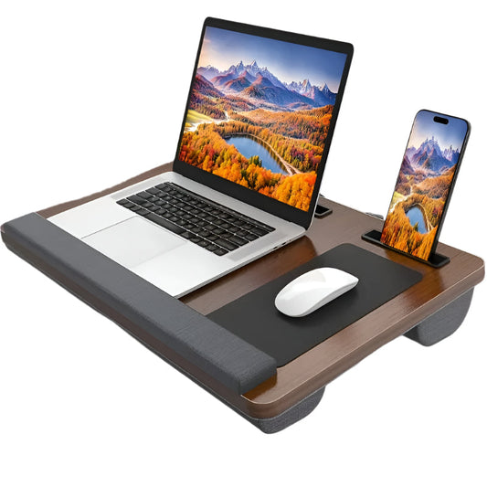 Portable Wooden Laptop Desk With Mouse Pad